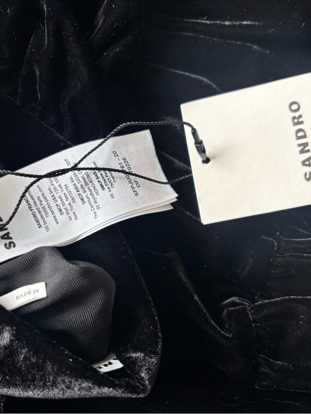 Sandro Black Velvet Tiered A-Line Mini Skirt 34 - Picture 6 of 9